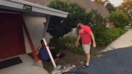 Predator gets body slammed into metal pole and then cries