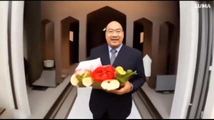 wholesome man greeted by a kind visitor at the local mosque 🥰